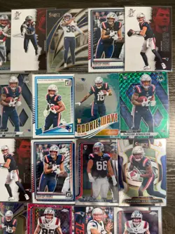 New England Patriots Card Lot 25 Drake Maye Topps Panini Henderson RCs Inserts - Image 4