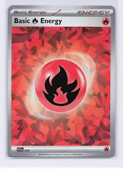 BASIC FIRE ENERGY (CRACKED ICE HOLO) HOLO SVE: SCARLET & VIOLET POKEMON NM - Image 1