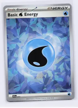 BASIC WATER ENERGY (CRACKED ICE HOLO) HOLO SVE: SCARLET & VIOLET POKEMON NM - Image 1