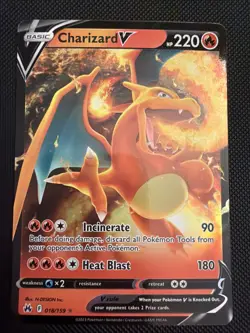 Charizard V 018/159 Holo V Rare Crown Zenith Pokemon NM - Image 1