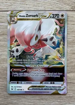 Pokemon Hisuian Zoroark VSTAR 147/196 - SWSH11: Lost Origin Ultra Rare Holo NM - Image 1