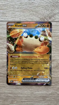 Pokemon Klawf ex 120/197 - SV03: Obsidian Flames Double Rare Holo Card NM - Image 1