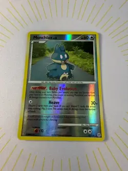 Munchlax 33/130 Rare Diamond & Pearl Pokemon Reverse Holo LP - Image 2