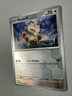 Pokemon TCG * SV Shroulded Fable * 48/64 Meowth REVERSE HOLO Common * FRESH PK - Image 2