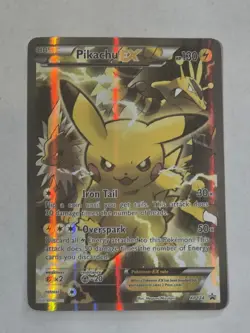 Pikachu EX XY124 Holo Promo XY Promo Pokemon Moderately Played - Image 1
