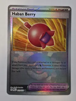 Pokemon TCG Haban Berry Pokeball Holo Prismatic Evolutions 111/131 - Image 1