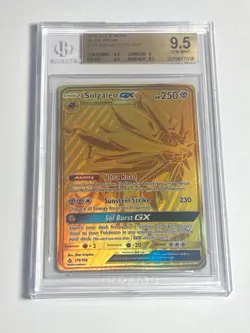 Solgaleo GX 2018 Pokemon Sun & Moon Ultra Prism Secret BGS 9.5 Holo Card #173 - Image 2