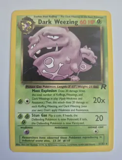 Dark Weezing 31/82 – Team Rocket – Unlimited – Near Mint Pokemon TCG - Image 1