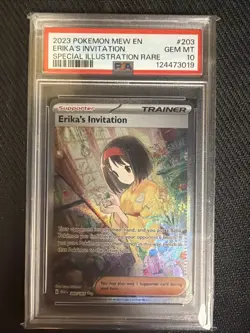 Pokemon 2023 Erika's Invitation 203 Full Art SIR Scarlet & Violet 151 PSA 10 - Image 1