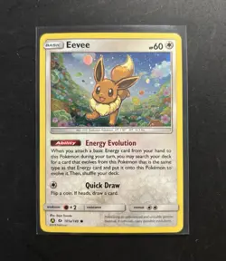 Pokemon TCG Eevee Cosmos Holo LP 101A/149 Sun & Moon English 2018 - Image 1