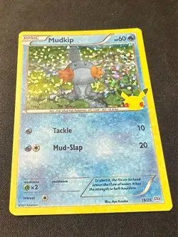 Mudkip HEAVY HOLO BLEED 19/25 2021 McDonald's 25th Anniversary Pokemon Card - Nm - Image 2