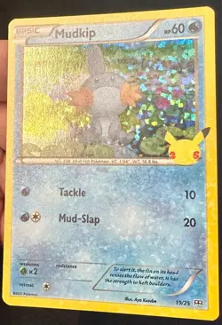 Mudkip HEAVY HOLO BLEED 19/25 2021 McDonald's 25th Anniversary Pokemon Card - Nm - Image 3