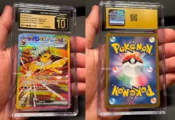 Pokemon Japanese Jolteon ex 209/187 Terastal Fest ex SAR CGC Pristine 10 - Image 1