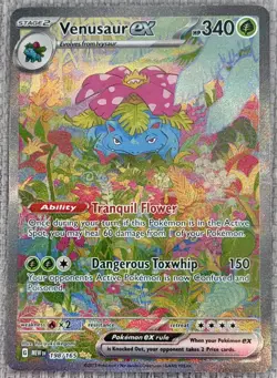 Pokemon Venusaur ex 198/165 Scarlet & Violet 151 Special Illustration Rare Holo - Image 1