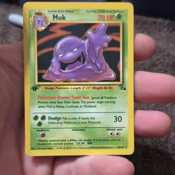 Pokemon TCG Muk 28/62 Fossil 1st Edition Rare Non Holo EN LP - Image 1