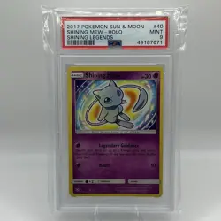 2017 POKEMON SUN & MOON SHINING LEGENDS #40 SHINING MEW-HOLO PSA 9 - Image 1