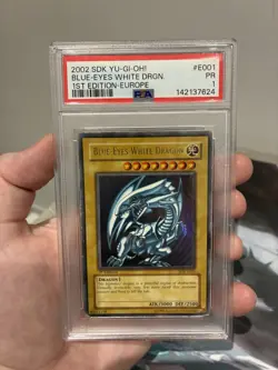 Yu-Gi-Oh! Blue-Eyes White Dragon Europe SDK-E001 1st Edition Holo PSA 1 - Image 1