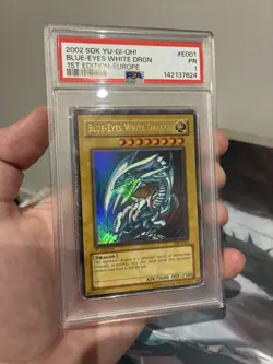 Yu-Gi-Oh! Blue-Eyes White Dragon Europe SDK-E001 1st Edition Holo PSA 1 - Image 2