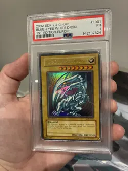 Yu-Gi-Oh! Blue-Eyes White Dragon Europe SDK-E001 1st Edition Holo PSA 1 - Image 3