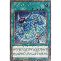Yugioh RA04-EN281 - Invocation - Platinum Secret Rare - 1st Edition - NM Card - Image 1