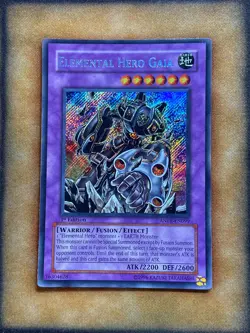 Yugioh Elemental Hero Gaia ANPR-EN099 Secret Rare 1st Ed LP - Image 1