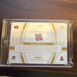 2021 Panini Flawless Super Bowl XXIV Swatches Joe Montana SNS9 /25 49ers - Image 2