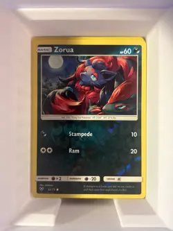 ZORUA 52/73 COMMON SHINING LEGENDS POKEMON REVERSE HOLO LP - Image 1