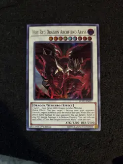 Yugioh Hot Red Dragon Archfiend Abyss DUPO-EN057 Ultra Rare 1st Ed NM - Image 1