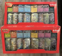 2-pack Pokemon Prismatic Evolutions Costco 8 Mini Tins with promo cards Sealed - Image 1
