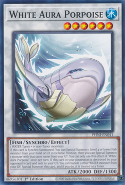 White Aura Porpoise PHNI-EN041 1st ED Yu-Gi-Oh! - Image 1