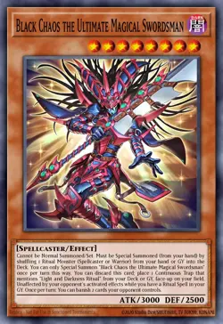 Yugioh CORI-EN001 - Black Chaos - Secret Rare - Image 1