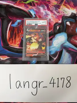 2021 POKEMON SWSH BLACK STAR PROMO CELEBRATIONS COLL LANCE'S CHARIZARD V PSA 10 - Image 3
