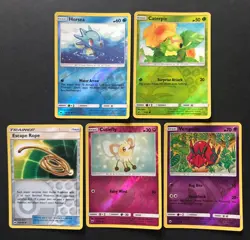 13 X Burning Shadows SM REVERSE HOLO Pokemon Cards Bundle Meowth 101/147 Horsea - Image 2
