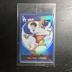 2026 Los Angeles Dodgers One Piece Night Promo Card UNSEALED 7/2/26 SGA LA - Image 1