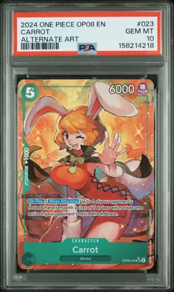 One Piece - OP08-Two Legends - Carrot #023 - Alt Art - PSA 10 - Image 1