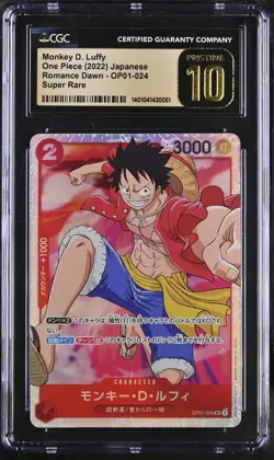Monkey D. Luffy Romance Dawn OP01-024 SR Super Rare One Piece CGC Pristine 10 ✨ - Image 2