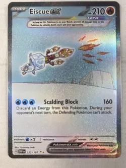 Pokemon TCG Eiscue ex 222/197 SIR Obsidian Flames Special Illustration Rare NM - Image 1