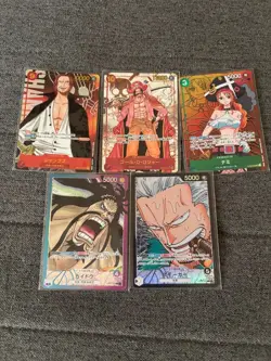 One Piece Card Shanks Gol D. Roger Nami Kaido Smoker 5 Card Set - Image 1