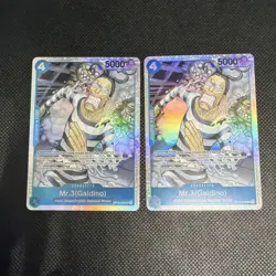 Lot Bandai One Piece TCG Mr. 3 (Galdino) OP16-056 SR Eng Blue x2 - Image 1