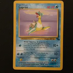Lapras 25/62 Fossil-Unlimited Edition Rare LP Pokemon TCG - Image 1