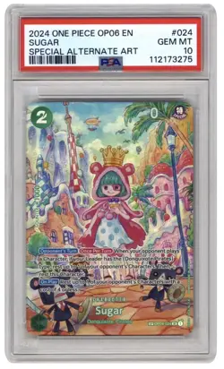 Bandai One Piece CCG Sugar SP OP04-024 Wings of the Captain Foil PSA 10 AA - Image 1