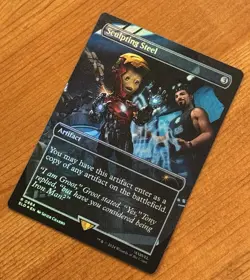 Sculpting Steel, R 0864, NM Foil, MTG Secret Lair x Marvel, Groot, Iron Man, SLD - Image 2