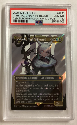 Final Fantasy MTG PSA 10 Y'shtola Night's Blessed Borderless Surge Foil DMG 9403 - Image 1