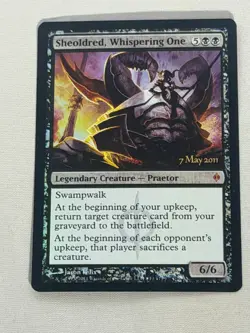 MTG FOIL Prerelease Sheoldred, Whispering One New Phyrexia Magic the Gathering - Image 1