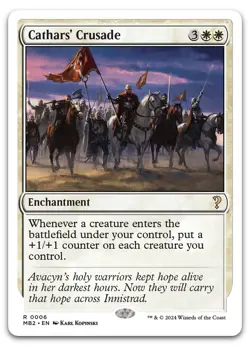 Cathars' Crusade (White Border) #6 (NM) Mystery Booster 2 MB2 Magic MTG - Image 1