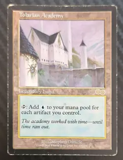 MTG - Magic the Gathering - Tolarian Academy - Urza's Saga - Heavy Played - Image 1
