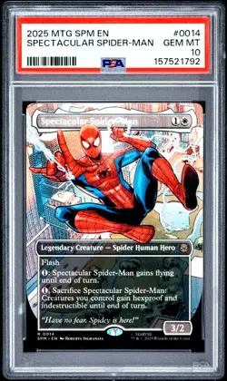 2025 MTG MARVEL'S SPIDER-MAN #0014 SPECTACULAR SPIDER-MAN PSA 10 - Image 1