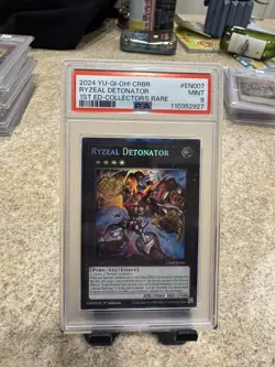 YuGiOh RYZEAL DETONATOR #CRBR-EN007🔥PSA 10 GEM MT🔥1st EDITION-2024 ULTRA RARE - Image 1