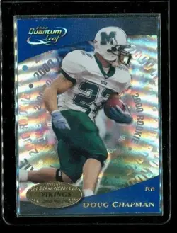 2000 DONRUSS QUANTUM LEAF Rookie Mirror Football Card #348 DOUG CHAPMAN Vikings - Image 1