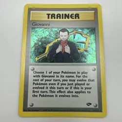 Pokemon TCG Giovanni Trainer Card Holo Rare, Gym Challenge, #18/132 - Image 2